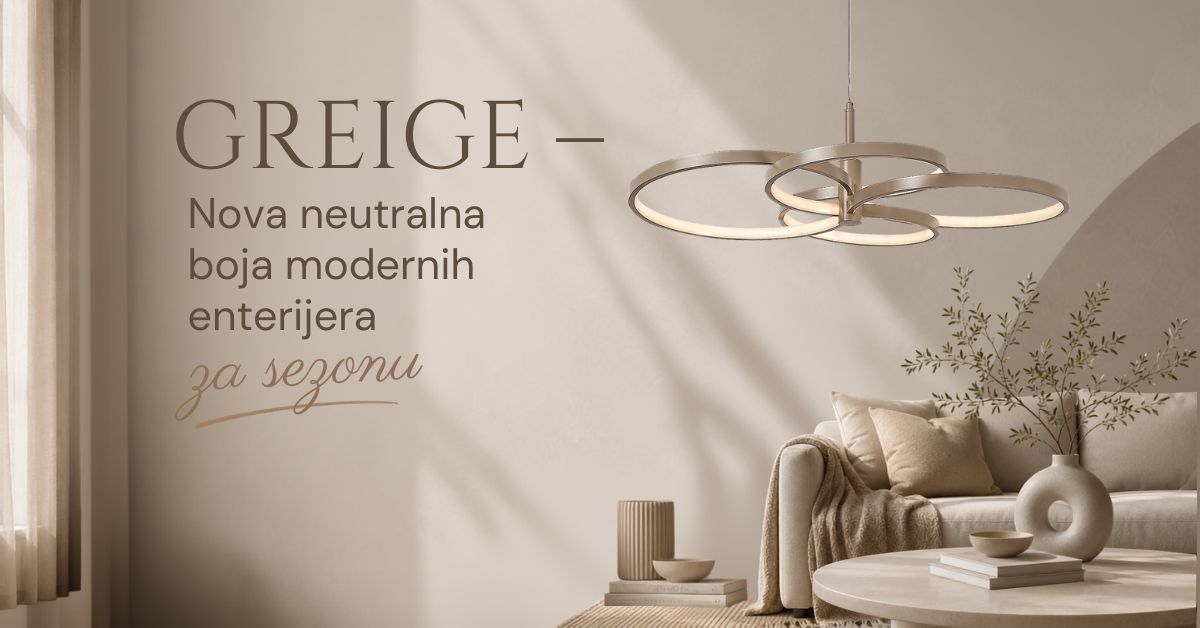 GREIGE – Nova neutralna boja modernih enterijera za sezonu 2026/2027.